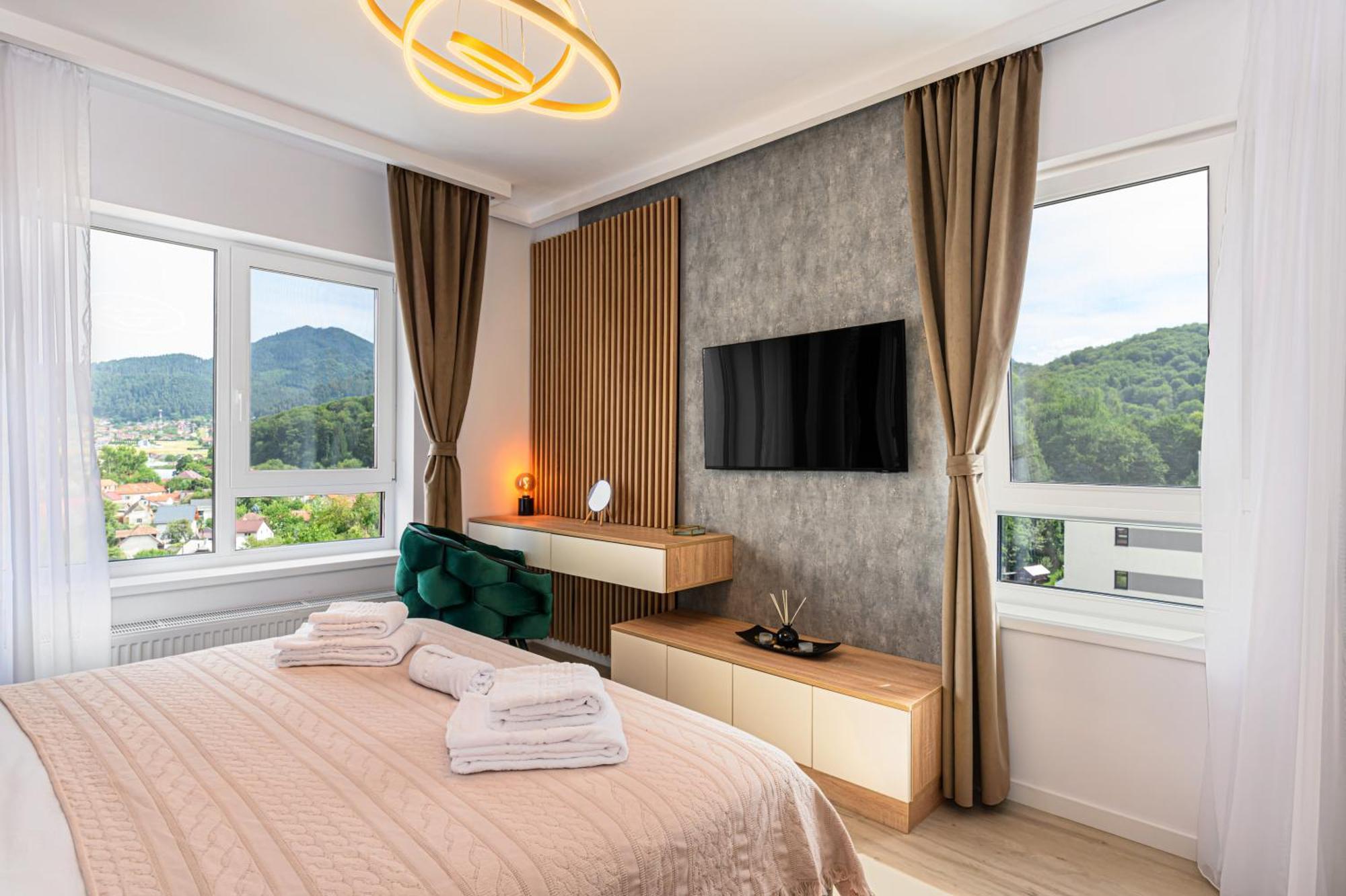 Mountain View Retreat Apartment - 브라쇼브 외부 사진